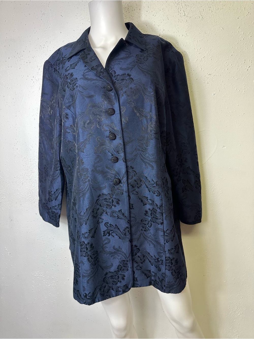 LOUS SNYDER DANI MAX SIZE 18P NAVY BLUE JACKET 5 Buttons Collared Vintage